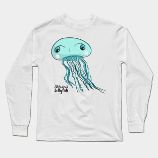 Jealous Jellyfish vector drawing Long Sleeve T-Shirt